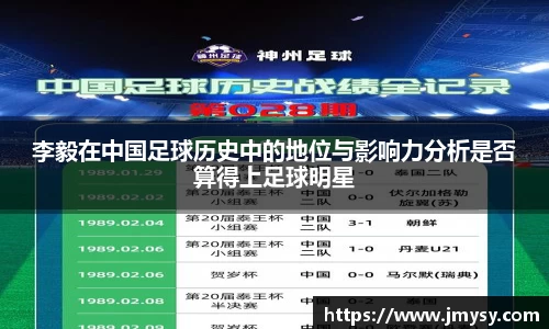 李毅在中国足球历史中的地位与影响力分析是否算得上足球明星